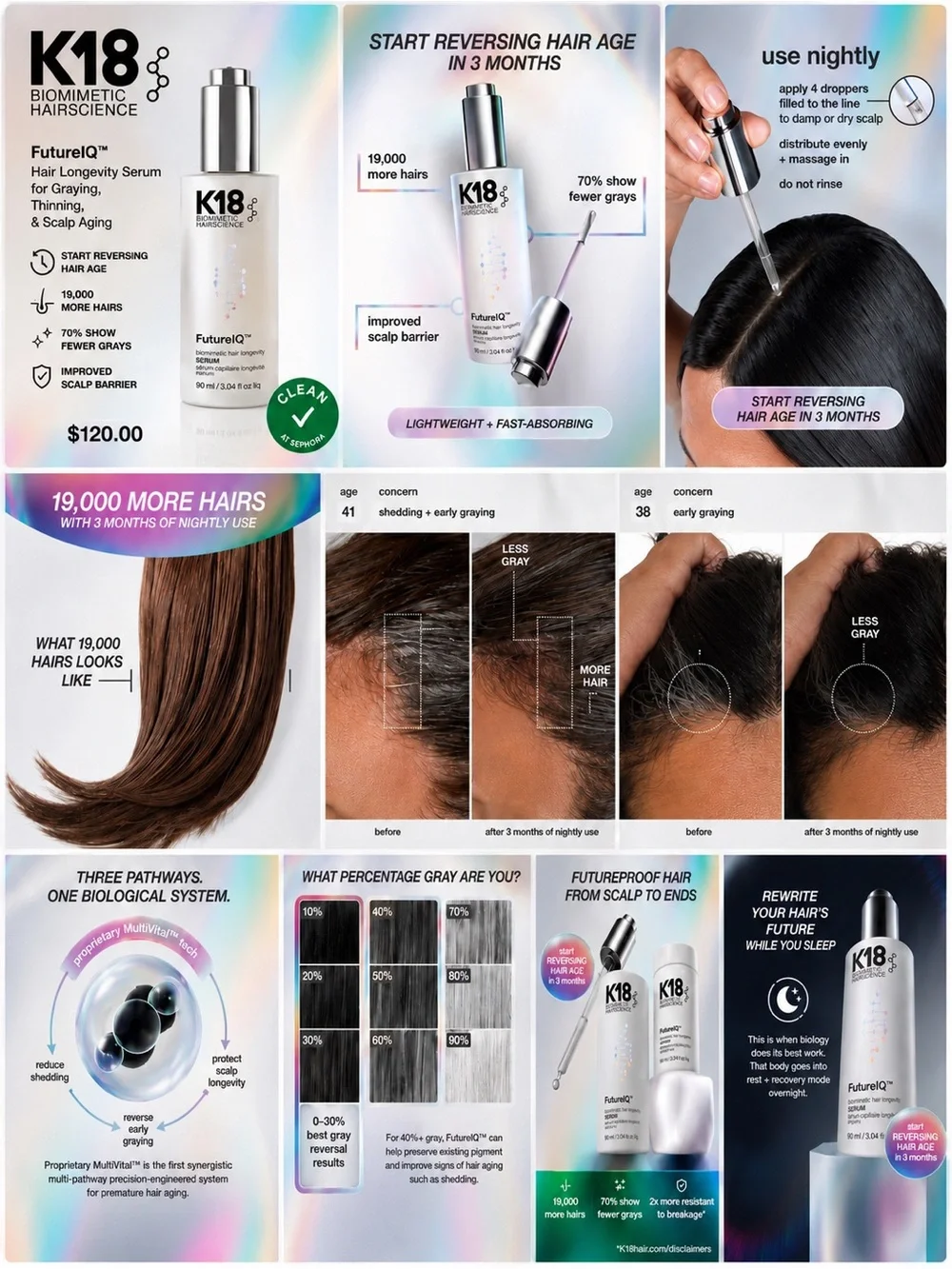 K18 FutureIQ Hair Longevity Serum - White